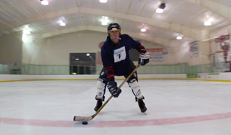 Rob Nelson hockey player wearing flourine