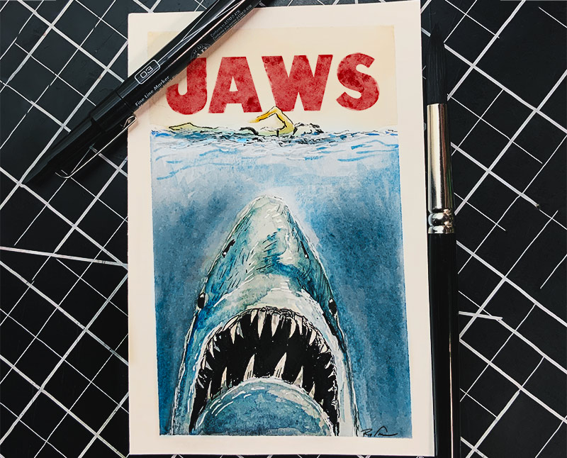 jaws poster drawing - Untamed Science