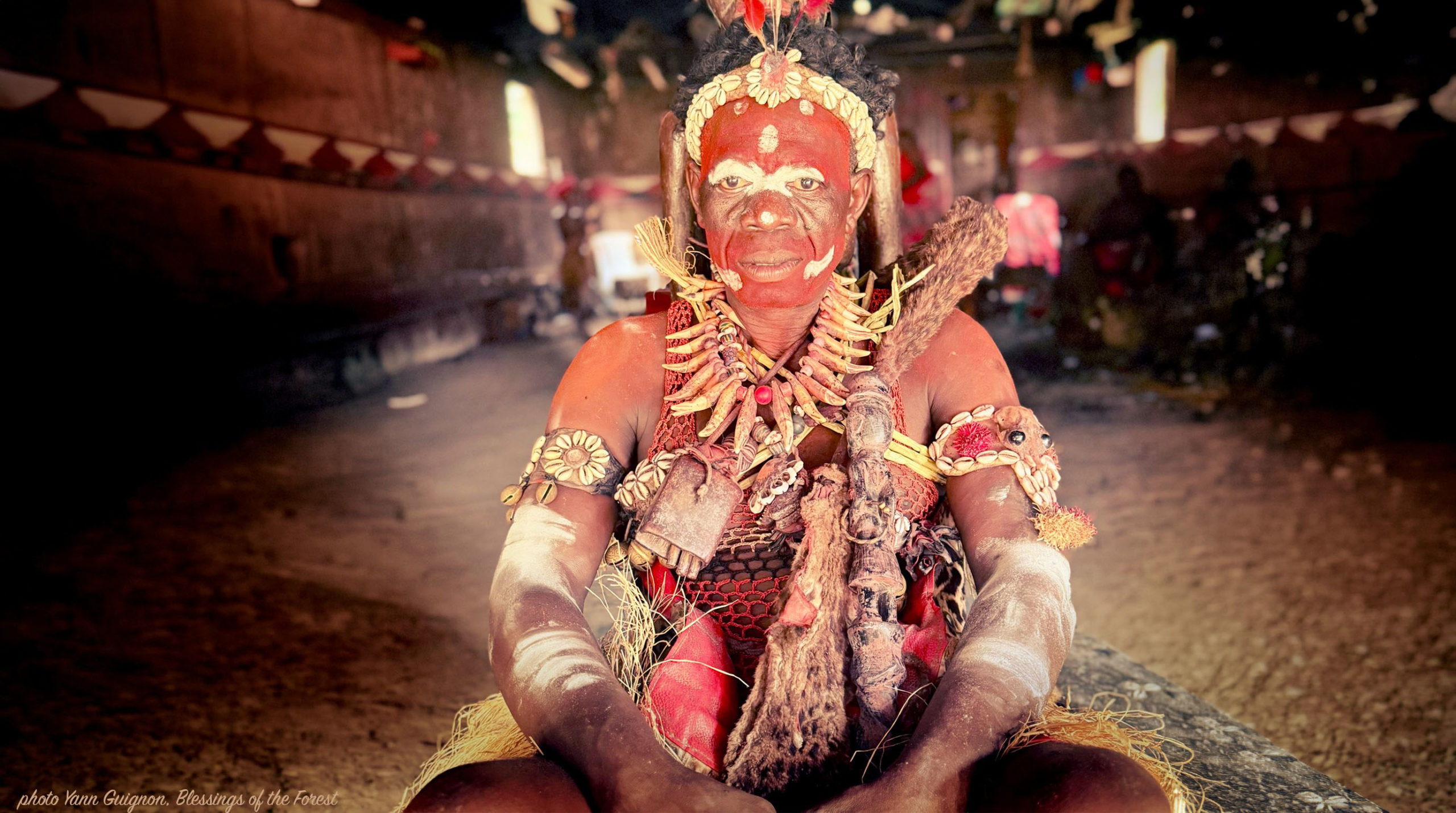 an elder in the bwiti ceremony Photo: Yann Guignon, Blessings of the Forest.